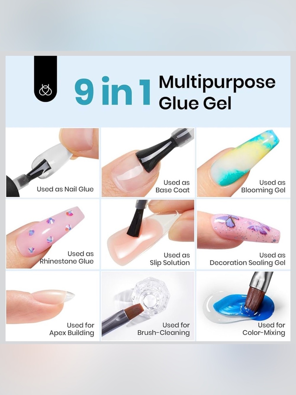 Beetles Kit w/ UV/LED Lamp, 504 Squoval Nail Tips, 9-in-1 Gel Glue & USB Cable - Picture 4 of 4